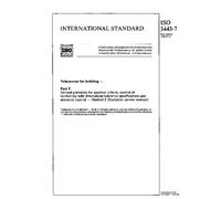 ISO 3443-7:1988, Tolerances for building -- Part 7 : General principles for approval criteria, control of conformity with dimensional tolerance ... -- Method 2 (Statistical control method)