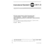 ISO 3511-3:1984, Process measurement control functions and instrumentation - Symbolic representation - Part 3 : Detailed symbols for instrument interconnection diagrams