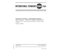 ISO 3564:1976, Information processing - Interchangeable magnetic eleven-disk pack - Physical and magnetic characteristics