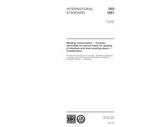 ISO 3581:2003, Welding consumables - Covered electrodes for manual metal arc welding of stainless and heat-resisting steels - Classification