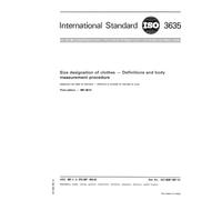 ISO 3635:1981, Size designation of clothes -- Definitions and body measurement procedure