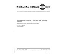 ISO 3636:1977, Size designation of clothes -- Mens and boys' outerwear garments'