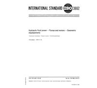 ISO 3662:1976, Hydraulic fluid power - Pumps and motors - Geometric displacements