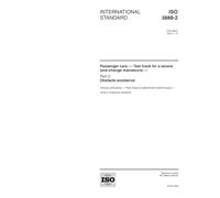 ISO 3888-2:2002, Passenger cars - Test track for a severe lane-change manoeuvre - Part 2: Obstacle avoidance