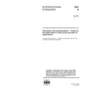 ISO 4:1997, Information and documentation -- Rules for the abbreviation of title words and titles of publications