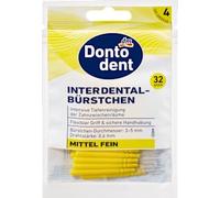 ISO 4 Spazzole Interdentali, 32 Pezzi - Marchio DM Germania - Compatibili con Dontodent - Interdentalbürsten ISO 4, 32 St