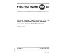 ISO 4341:1978, Information processing - Magnetic tape cassette and cartridge labelling and file structure for information interchange