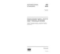 ISO 4343:2000, Industrial automation systems -- Numerical control of machines -- NC processor output -- Post processor commands