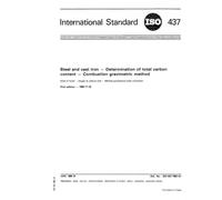 ISO 437:1982, Steel and cast iron - Determination of total carbon content - Combustion gravimetric method