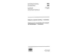 ISO 445:1996, Pallets for materials handling -- Vocabulary