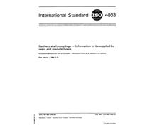 ISO 4863:1984, Resilient shaft couplings - Information to be supplied by users and manufacturers
