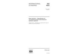 ISO 4925:2005, Road vehicles - Specification of non-petroleum-base brake fluids for hydraulic systems