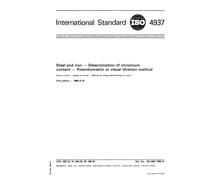 ISO 4937:1986, Steel and iron - Determination of chromium content - Potentiometric or visual titration method