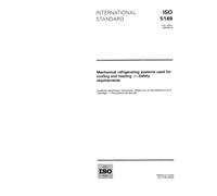 ISO 5149:1993, Mechanical refrigerating systems used for cooling and heating -- Safety requirements