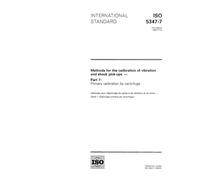 ISO 5347-7:1993, Methods for the calibration of vibration and shock pick-ups - Part 7: Primary calibration by centrifuge