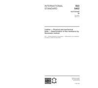 ISO 5402:2002, Leather - Physical and mechanical tests - Determination of flex resistance by flexometer method