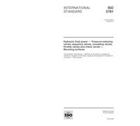 ISO 5781:2000, Hydraulic fluid power -- Pressure-reducing valves, sequence valves, unloading valves, throttle valves and check valves -- Mounting surfaces
