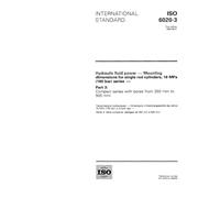 ISO 6020-3:1994, Hydraulic fluid power -- Mounting dimensions for single rod cylinders, 16 MPa (160 bar) series -- Part 3: Compact series with bores from 250 mm to 500 mm