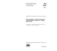 ISO 6036:1996, Cinematography -- Colour motion-picture prints and slides for television -- Density specifications