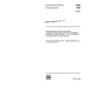 ISO 614:1989, Shipbuilding and marine structures -- Toughened safety glass panes for rectangular windows and side scuttles -- Punch method of non-destructive strength testing