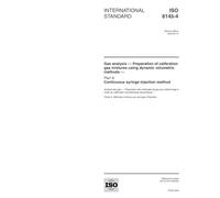 ISO 6145-4:2004, Gas analysis - Preparation of calibration gas mixtures using dynamic volumetric methods - Part 4: Continuous syringe injection method