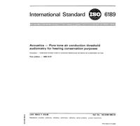 ISO 6189:1983, Acoustics - Pure tone air conduction threshold audiometry for hearing conservation purposes