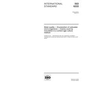 ISO 6222:1999, Water quality -- Enumeration of culturable micro- organisms -- Colony count by inoculation in a nutrient agar culture medium