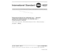 ISO 6227:1982, Chemical products for industrial use -- General method for determination of chloride ions -- Potentiometric method