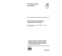 ISO 6243:1997, Climatic data for building design -- Proposed system of symbols