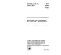 ISO 6263:1997, Hydraulic fluid power - Compensated flow-control valves - Mounting surfaces