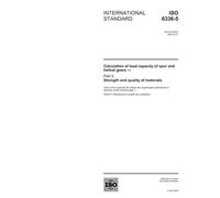 ISO 6336-5:2003, Calculation of load capacity of spur and helical gears - Part 5: Strength and quality of materials