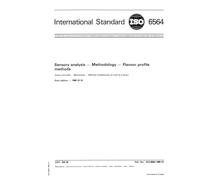 ISO 6564:1985, Sensory analysis -- Methodology -- Flavour profile methods