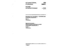 ISO 6689-1:1997, Equipment for harvesting - Combines and functional components - Part 1: Vocabulary