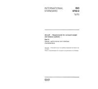 ISO 6702-2:1991, Aircraft - Requirements for on-board weight and balance systems - Part 2: Design, performance and interface characteristics