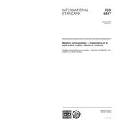 ISO 6847:2000, Welding consumables - Deposition of a weld metal pad for chemical analysis