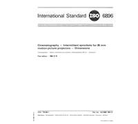 ISO 6896:1984, Cinematography -- Intermittent sprockets for 35 mm motion-picture projectors -- Dimensions