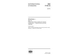 ISO 7176-14:1997, Wheelchairs -- Part 14: Power and control systems for electric wheelchairs -- Requirements and test methods