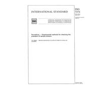 ISO 7373:1987, Ferroalloys - Experimental methods for checking the precision of sample division
