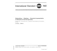 ISO 7461:1984, Shipbuilding -- Shiplines -- Numerical representation of elements of the hull geometry
