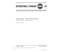 ISO 749:1977, Oilseed residues -- Determination of total ash