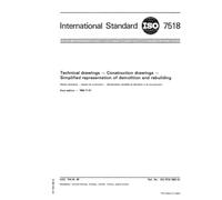 ISO 7518:1983, Technical drawings -- Construction drawings -- Simplified representation of demolition and rebuilding