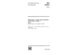 ISO 7530-9:1993, Nickel alloys - Flame atomic absorption spectrometric analysis - Part 9: Determination of vanadium content