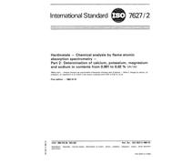 ISO 7627-2:1983, Hardmetals - Chemical analysis by flame atomic absorption spectrometry - Part 2 : Determination of calcium, potassium, magnesium and sodium in contents from 0,001 to 0,02 % (m/m)