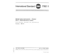 ISO 7787-1:1984, Dental rotary instruments -- Cutters -- Part 1: Steel laboratory cutters