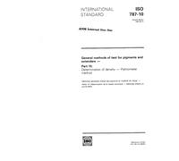 ISO 787-10:1993, General methods of test for pigments and extenders - Part 10: Determination of density - Pyknometer method
