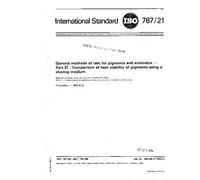 ISO 787-21:1979, General methods of test for pigments and extenders - Part 21 : Comparison of heat stability of pigments using a stoving medium