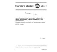 ISO 787-4:1981, General methods of test for pigments and extenders - Part 4 : Determination of acidity or alkalinity of the aqueous extract