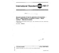 ISO 787-7:1981, General methods of test for pigments and extenders - Part 7 : Determination of residue on sieve - Water method - Manual procedure