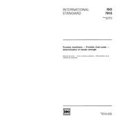 ISO 7915:1991, Forestry machinery - Portable chain-saws - Determination of handle strength