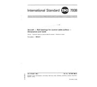 ISO 7938:1986, Aircraft - Ball bearings for control cable pulleys - Dimensions and loads